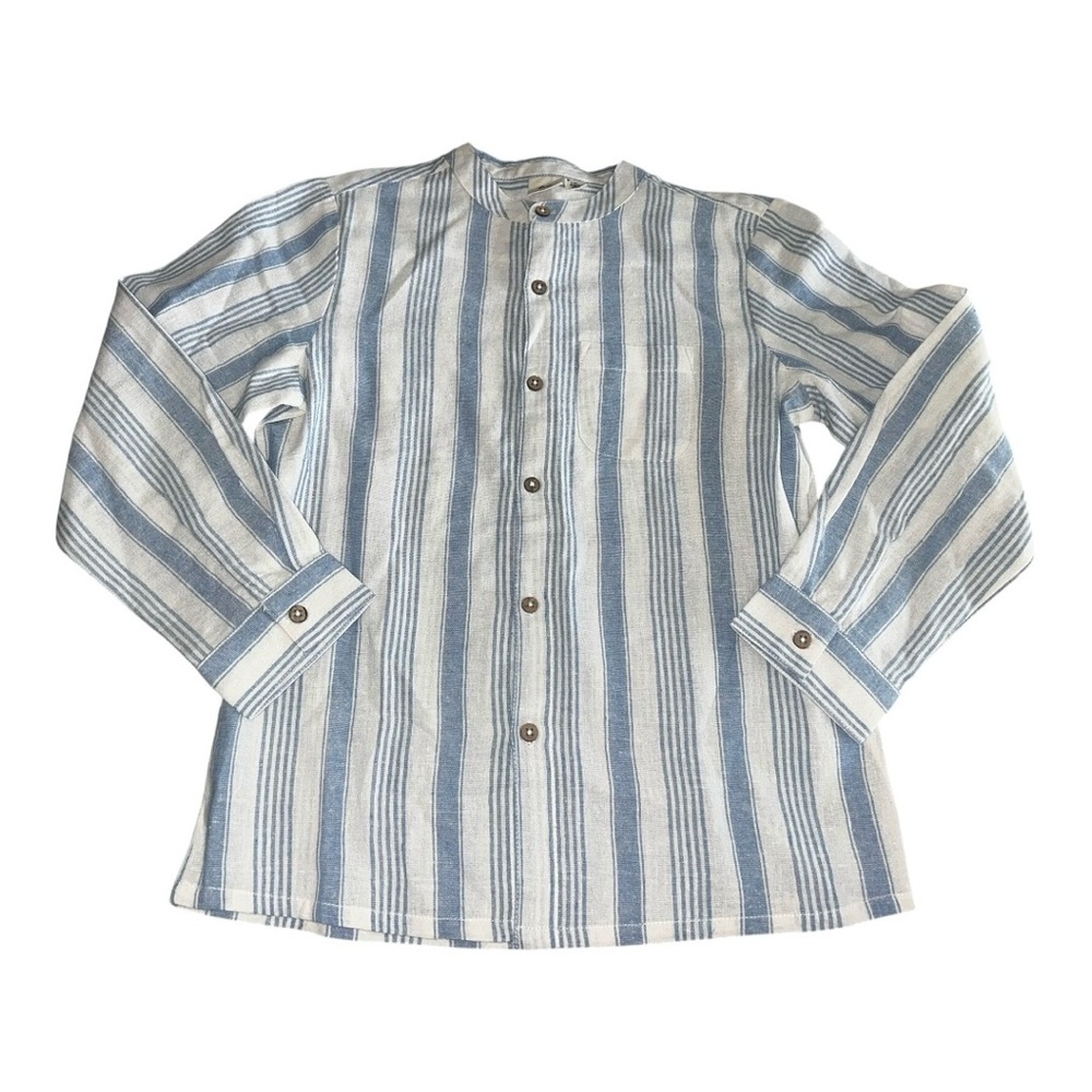 Beet World Striped Button Down